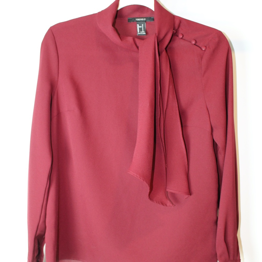 Forever21 Tie-Neck Blouse